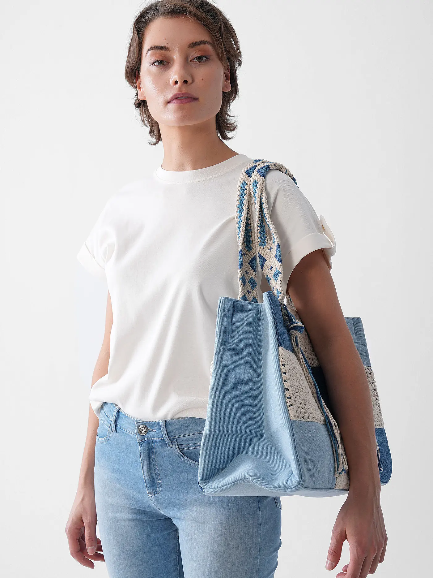 ANOKHI | Tasche - Tote Bag BOOK TOTE Large | hellblau