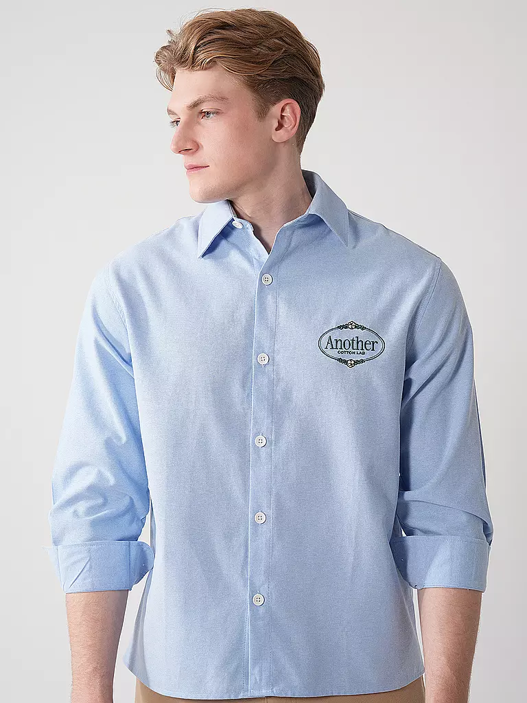 ANOTHER COTTON LAB | Hemd Regular Fit | hellblau