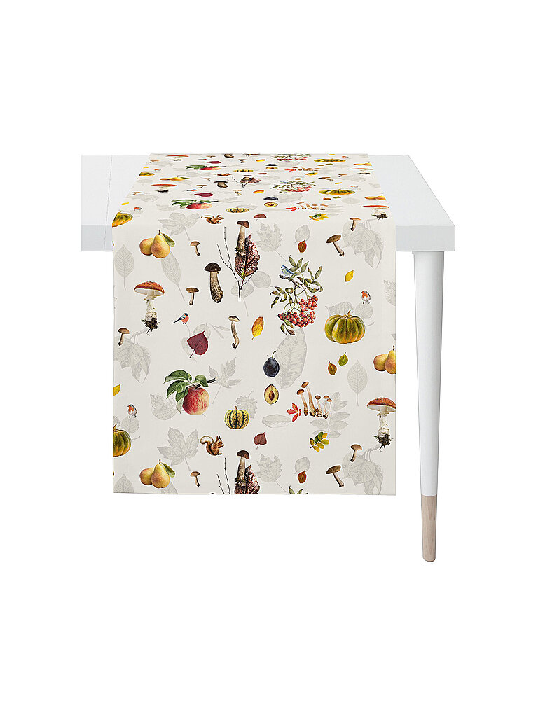 Tischläufer 140x48cm SEASON Weiss weiss baby
