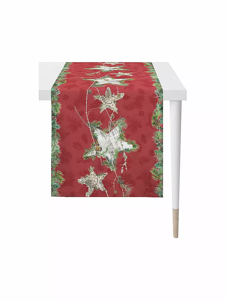 APELT | Weihnachts Tischläufer 46x140cm | rot