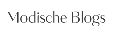 Das Bild zeigt den Text „Modische Blogs“ in einer schlichten, eleganten Schriftart auf schlichtem Hintergrund.