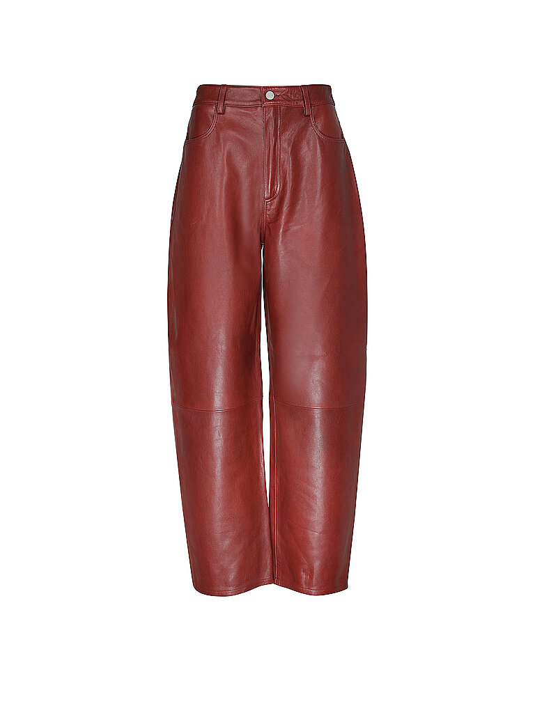 ARMA Lederhose Barrel Fit ECE dunkelrot | 34