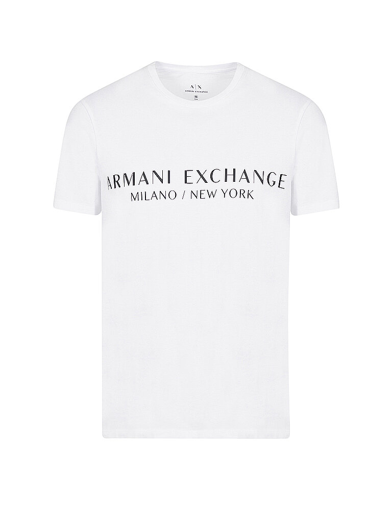 armani exchange t-shirt slim fit weiss | m