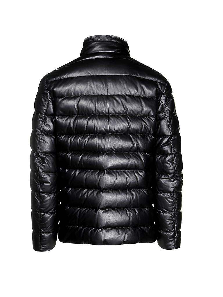 ARMANI COLLEZIONI | Leder-Daunenjacke | schwarz