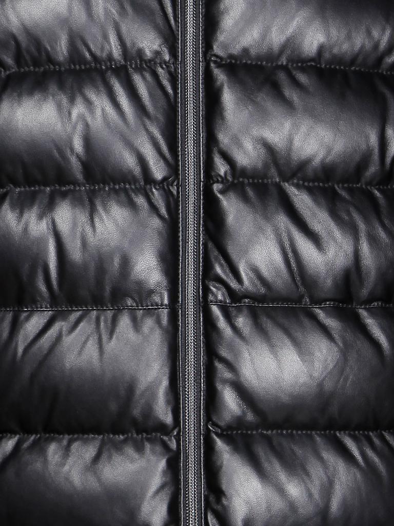 ARMANI COLLEZIONI | Leder-Daunenjacke | schwarz