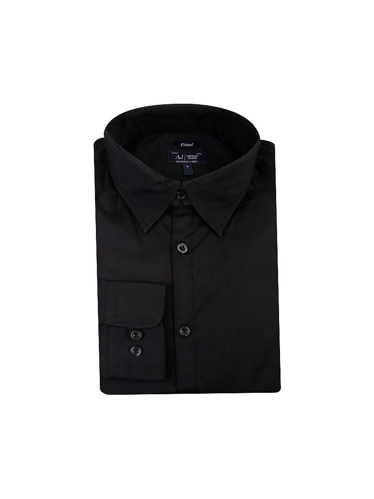 ARMANI JEANS | Hemd Fitted | schwarz