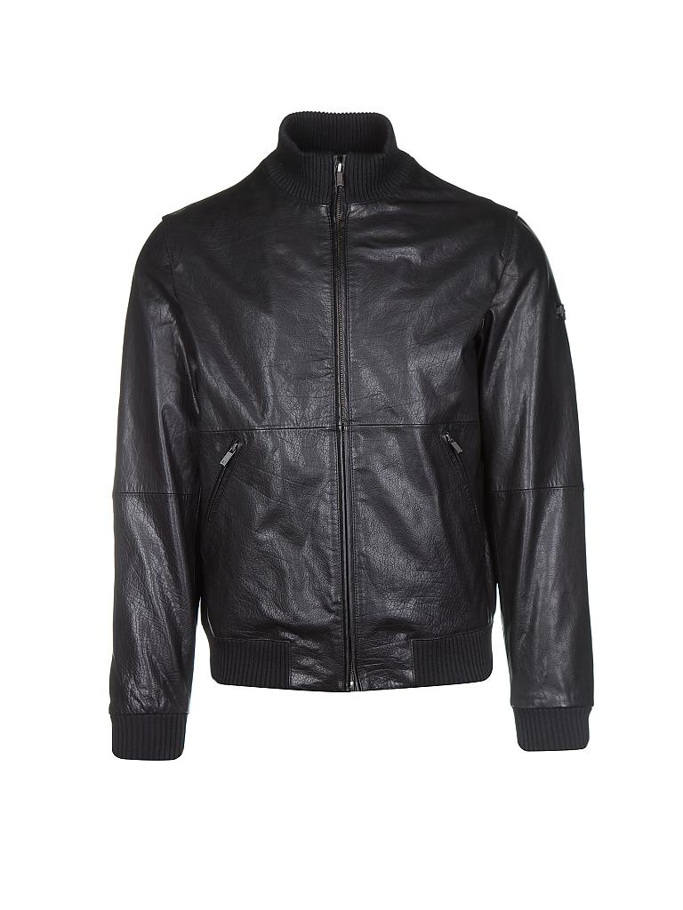 ARMANI JEANS | Lederjacke | schwarz