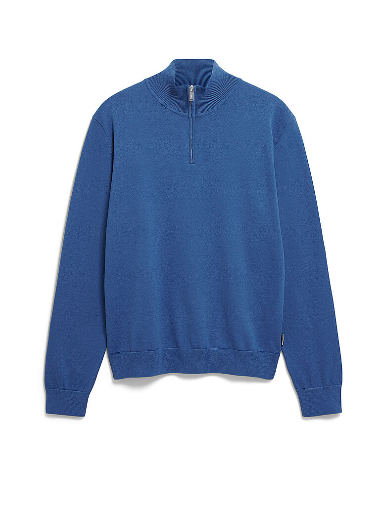 ARMEDANGELS Troyer Pullover FAABES blau | S