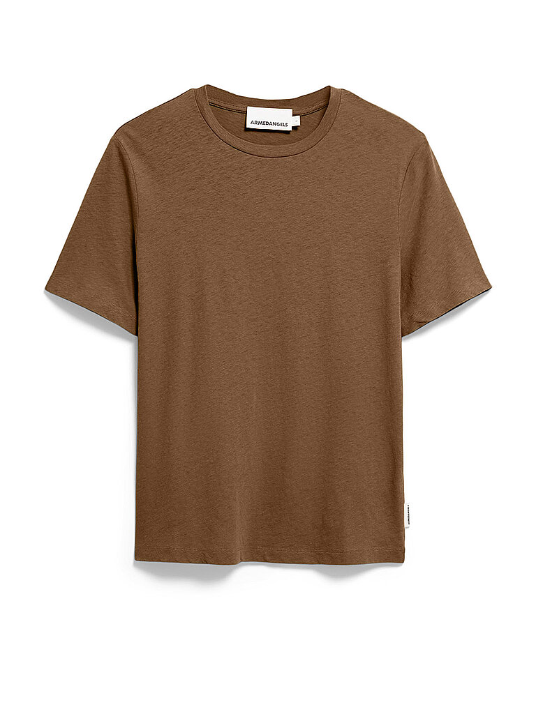 T-Shirt LUALAA LINEN braun XS damen