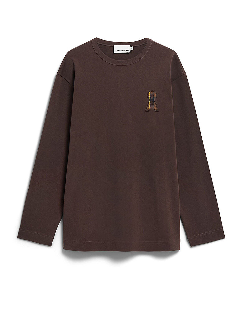 ARMEDANGELS Langarmshirt MAARKOS braun | S