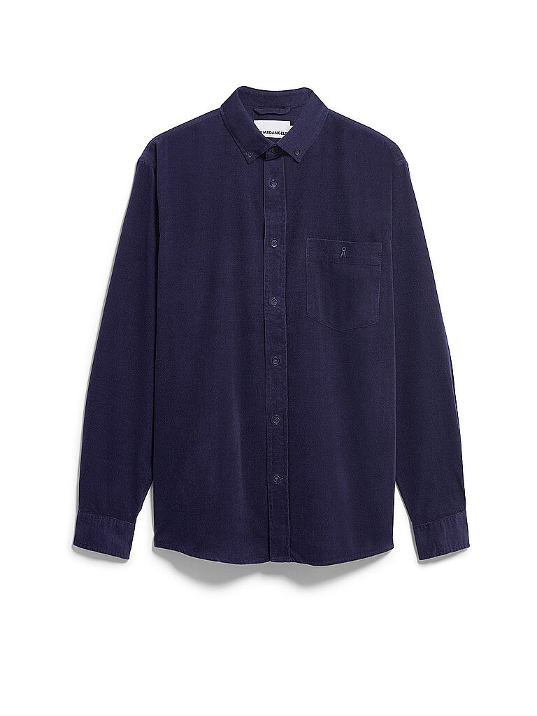 ARMEDANGELS Cordhemd Relaxed Fit blau | M