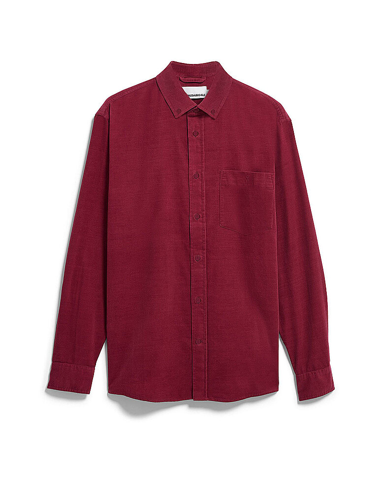 ARMEDANGELS Cordhemd Relaxed Fit rot | S