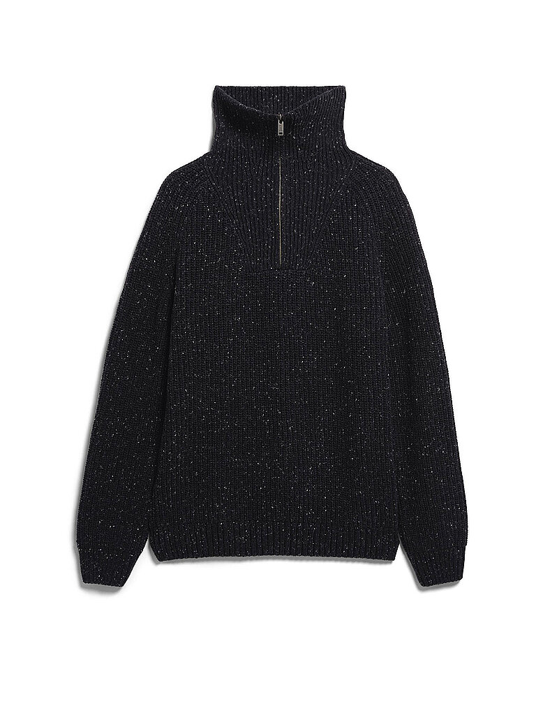 ARMEDANGELS Troyer Pullover  schwarz | S