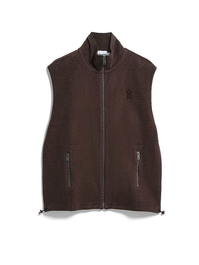 ARMEDANGELS Fleecegilet  braun | S