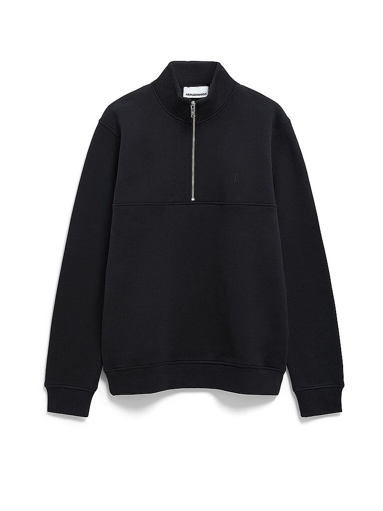 ARMEDANGELS Troyer Sweater  schwarz | XXL