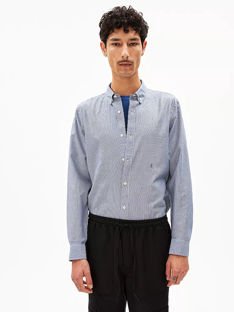 ARMEDANGELS | Hemd Casual Fit QUAASA STRIPES | weiss