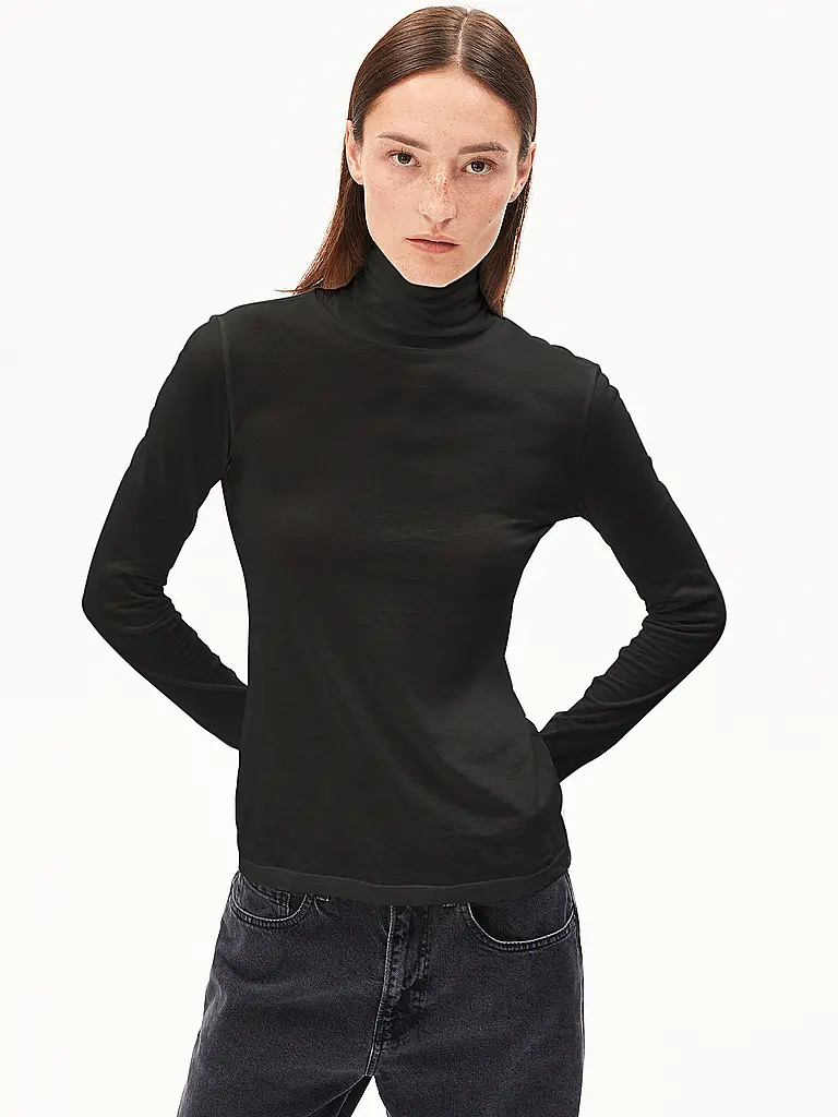 ARMEDANGELS | Rollkragenpullover GRAZILIANAA | schwarz
