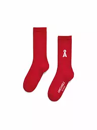 ARMEDANGELS | Socken SAAMUS BOLD light sage | rot