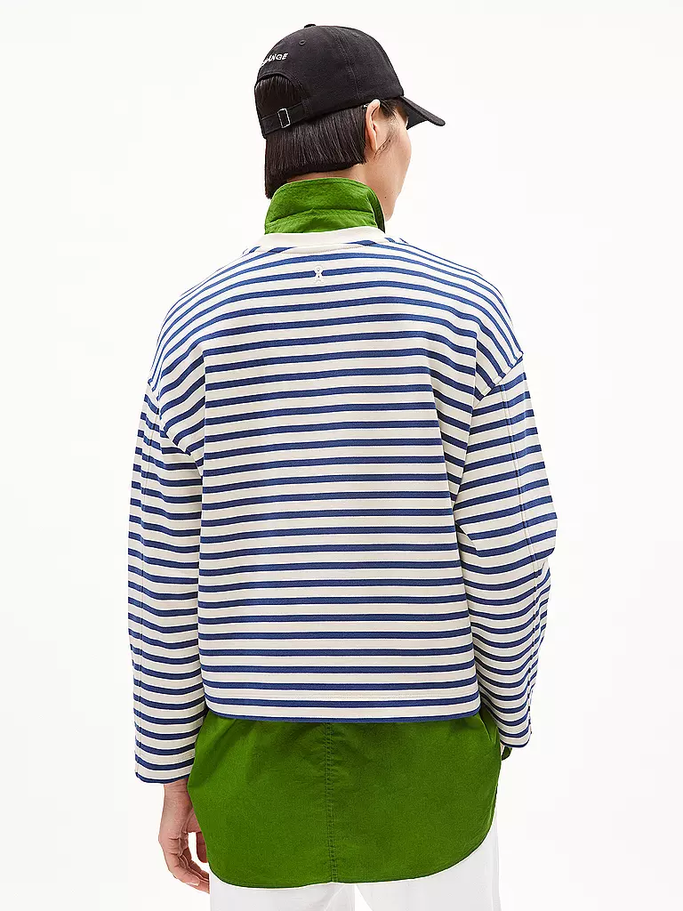 ARMEDANGELS | Sweater Oversized Fit FRANKAA  STRIPES | rot