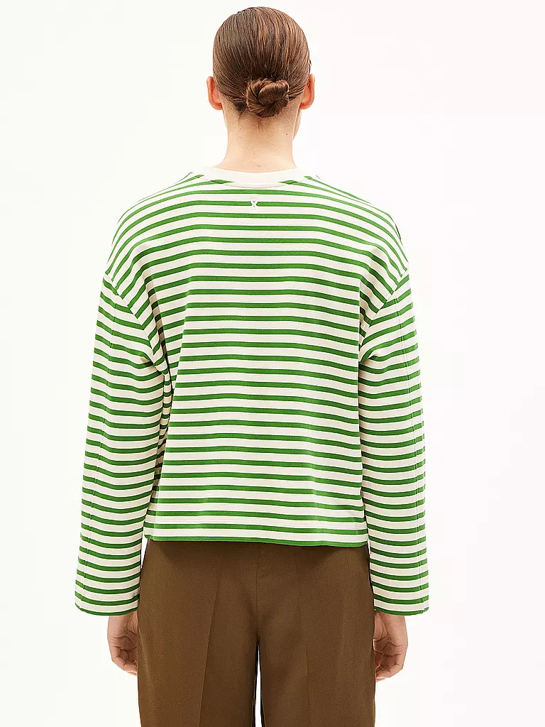 ARMEDANGELS | Sweater Oversized Fit FRANKAA  STRIPES | grün