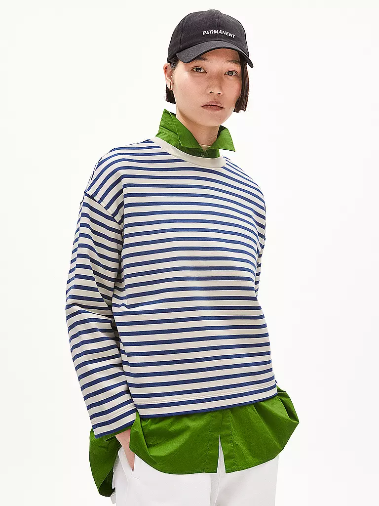 ARMEDANGELS | Sweater Oversized Fit FRANKAA  STRIPES | rot