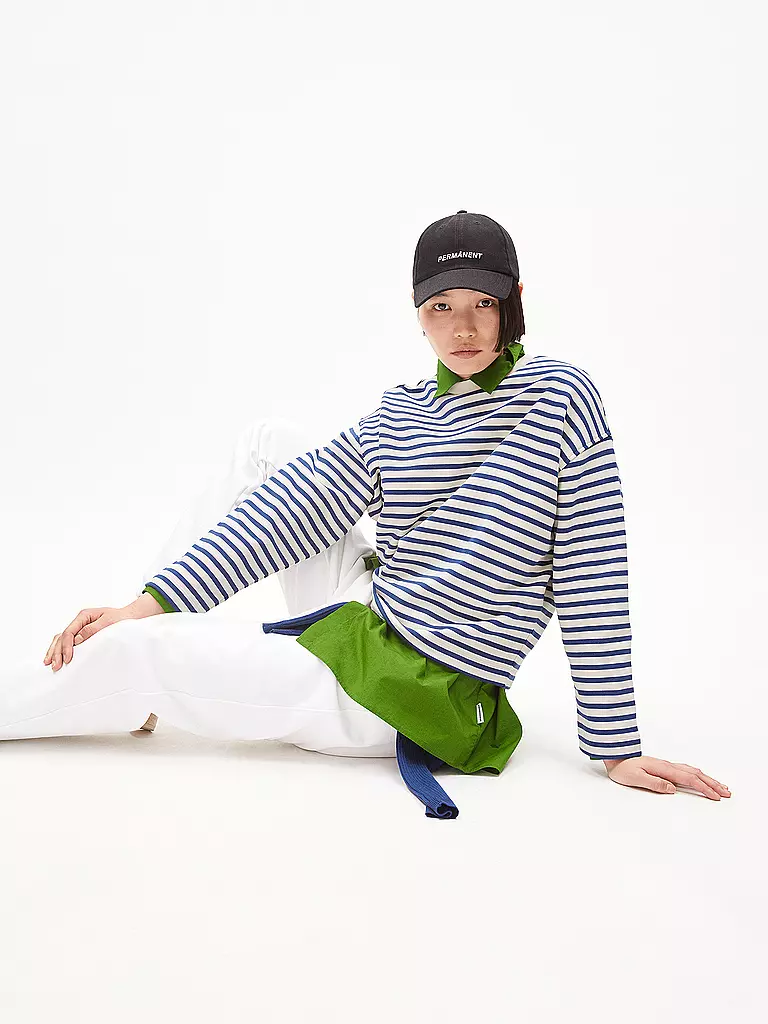ARMEDANGELS | Sweater Oversized Fit FRANKAA  STRIPES | rot