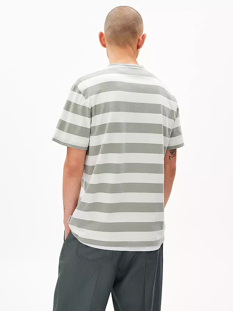 ARMEDANGELS | T-Shirt BAHAAR STRIPES | grün