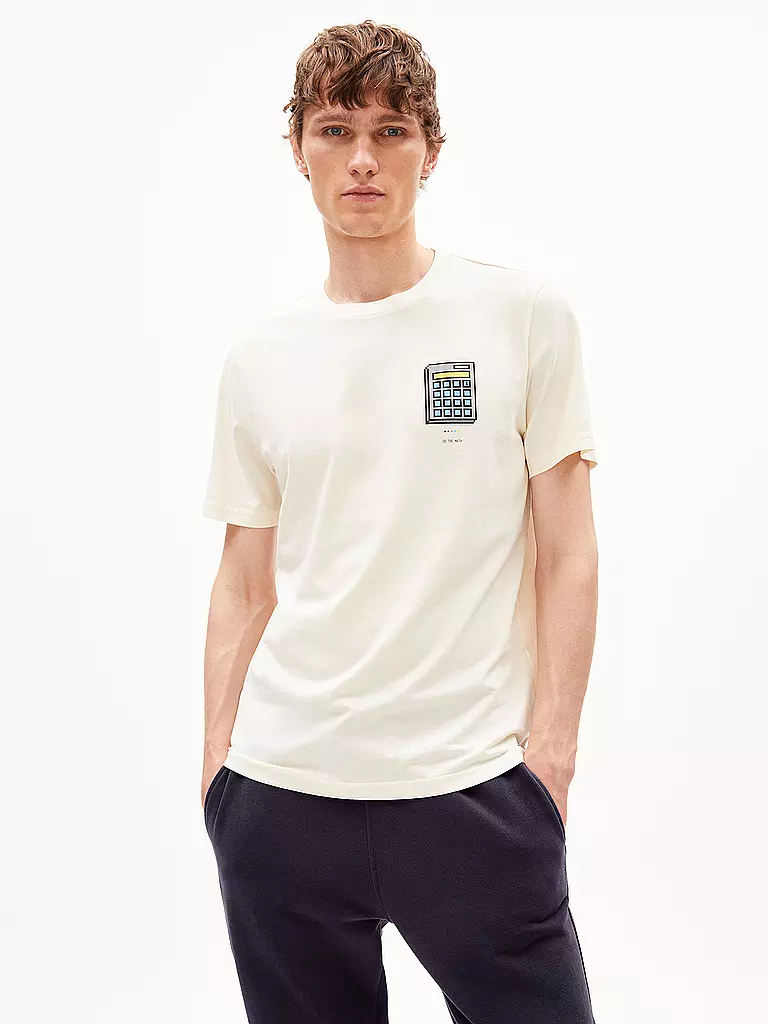ARMEDANGELS | T-Shirt JAAMES DO THE MAATH | creme