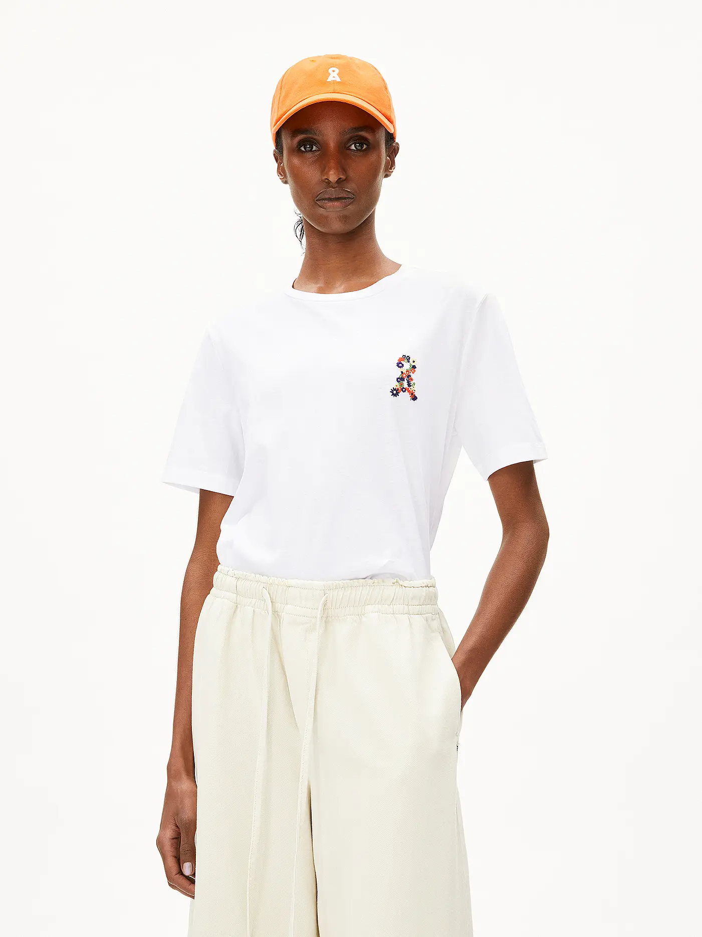 ARMEDANGELS | T-Shirt LUALAA FLOWER | weiss