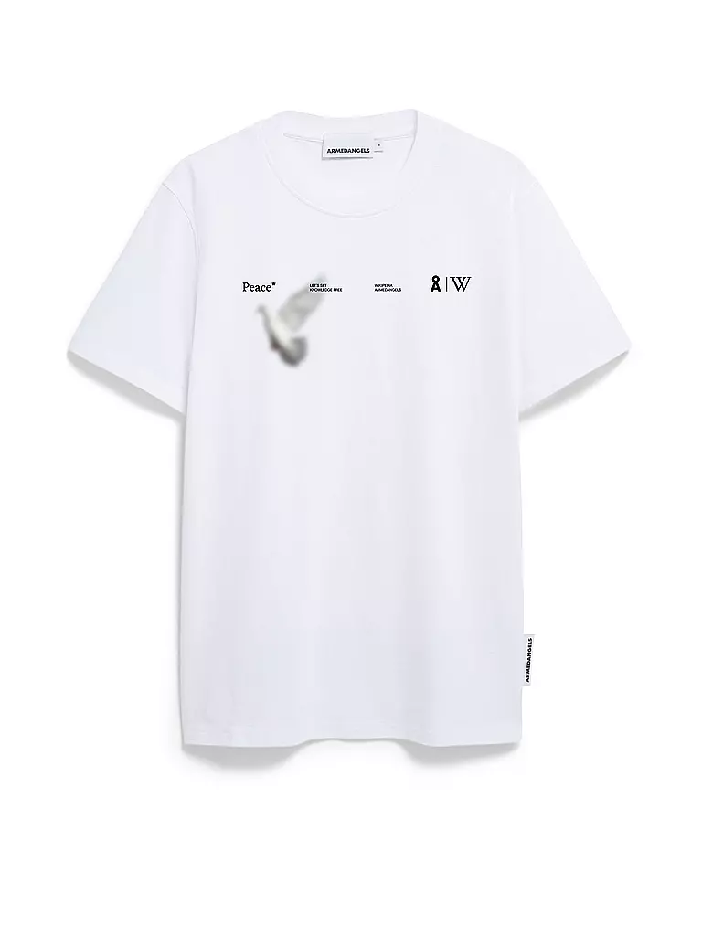 ARMEDANGELS | T-Shirt MAARKOS WIKIPEDIA  | weiss