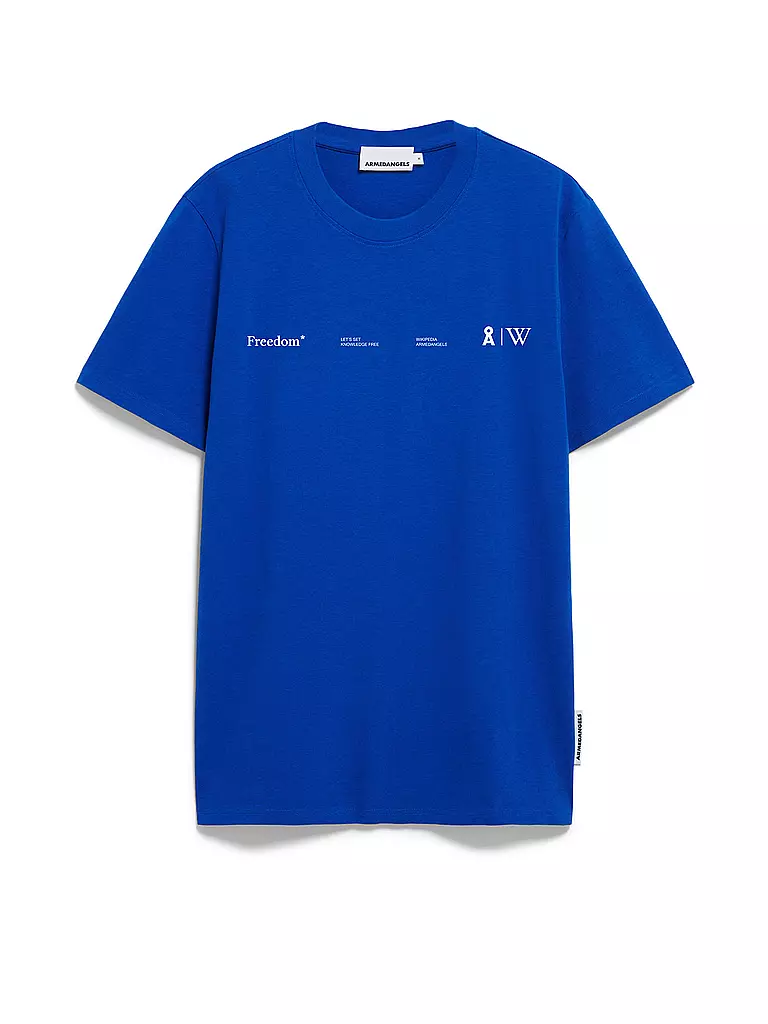 ARMEDANGELS | T-Shirt MAARKOS WIKIPEDIA  | blau