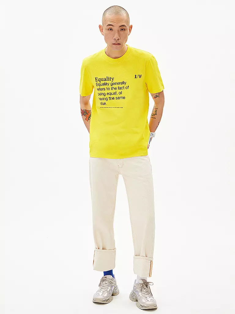 ARMEDANGELS | T-Shirt MAARKOS WIKIPEDIA  | gelb