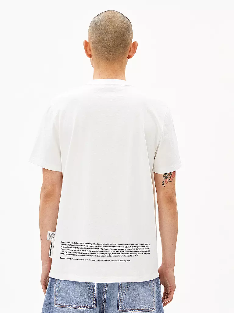 ARMEDANGELS | T-Shirt MAARKOS WIKIPEDIA  | weiss