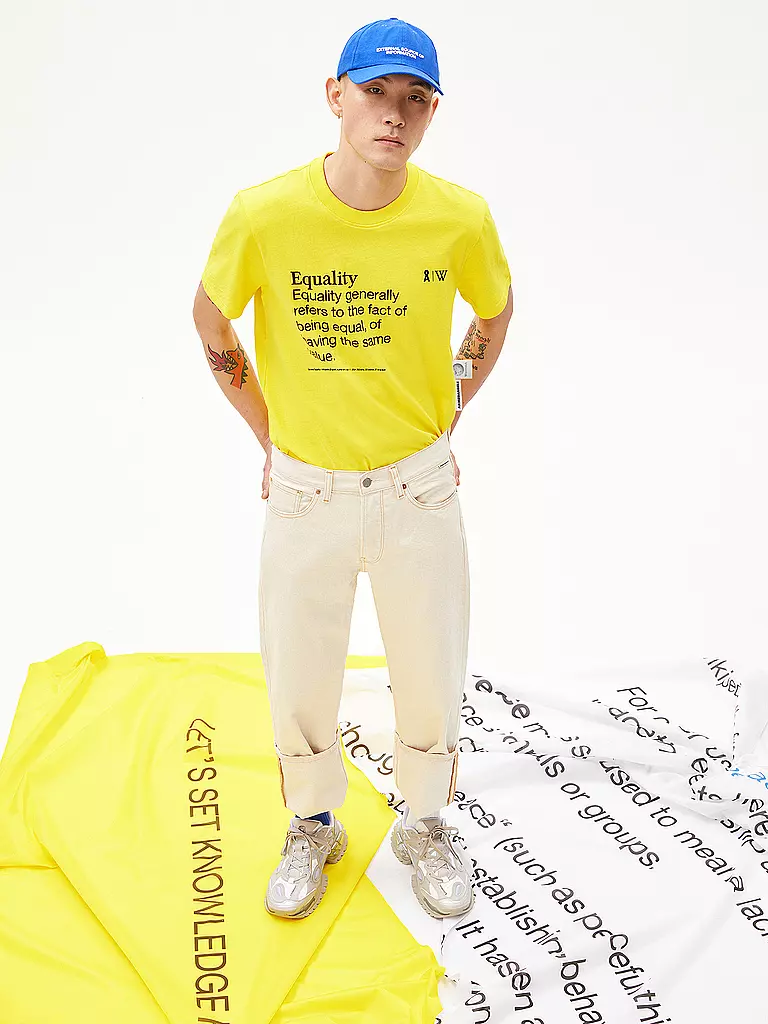ARMEDANGELS | T-Shirt MAARKOS WIKIPEDIA  | gelb