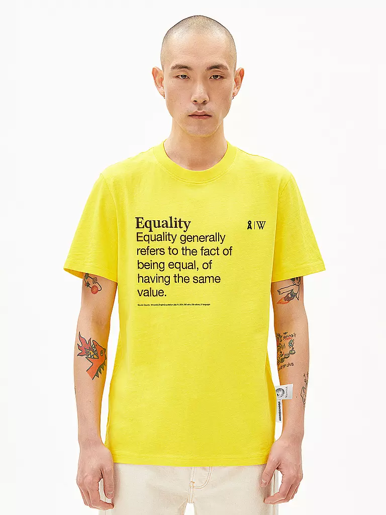 ARMEDANGELS | T-Shirt MAARKOS WIKIPEDIA  | gelb