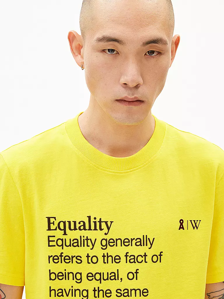 ARMEDANGELS | T-Shirt MAARKOS WIKIPEDIA  | gelb