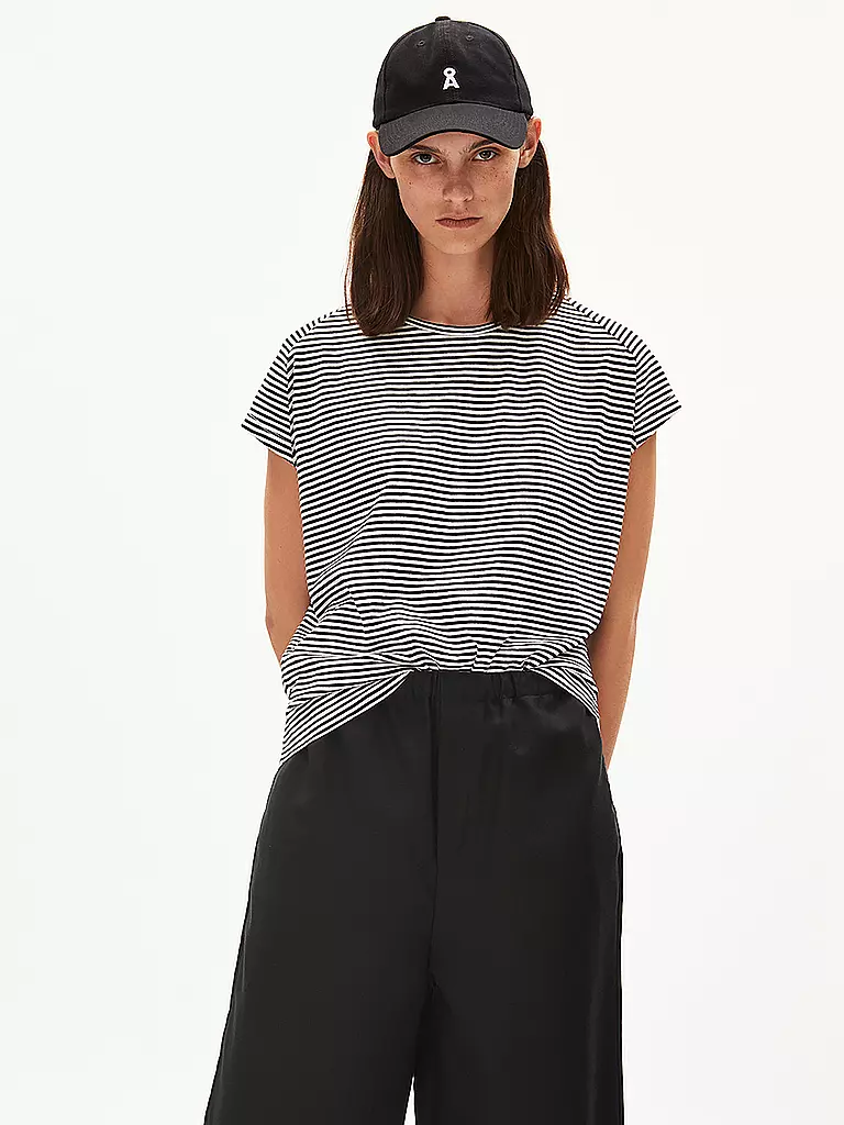 ARMEDANGELS | T-Shirt ONELIAA LOVELY STRIPES | hellblau