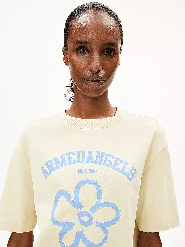 ARMEDANGELS | T-Shirt TARJAA LOGO FLOWAA | creme