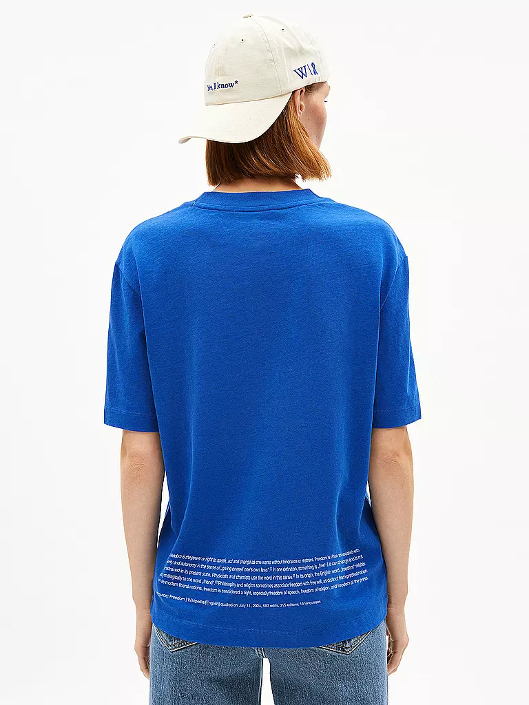 ARMEDANGELS | T-Shirt TARJAA WIKIPEDIA | blau