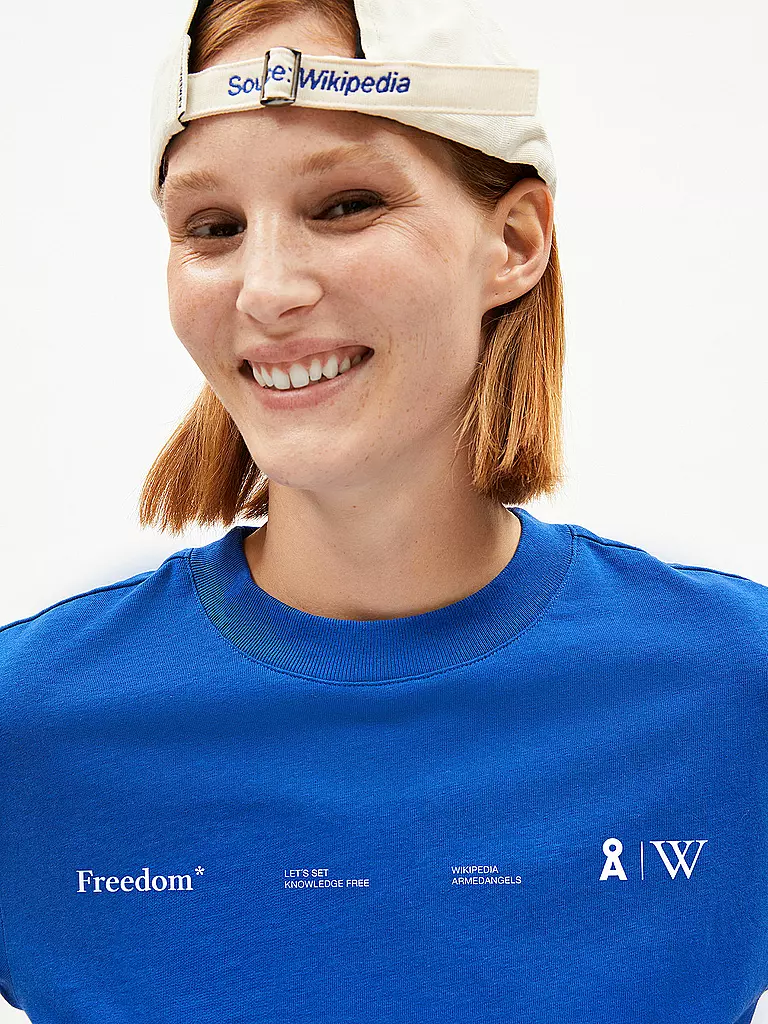 ARMEDANGELS | T-Shirt TARJAA WIKIPEDIA | blau