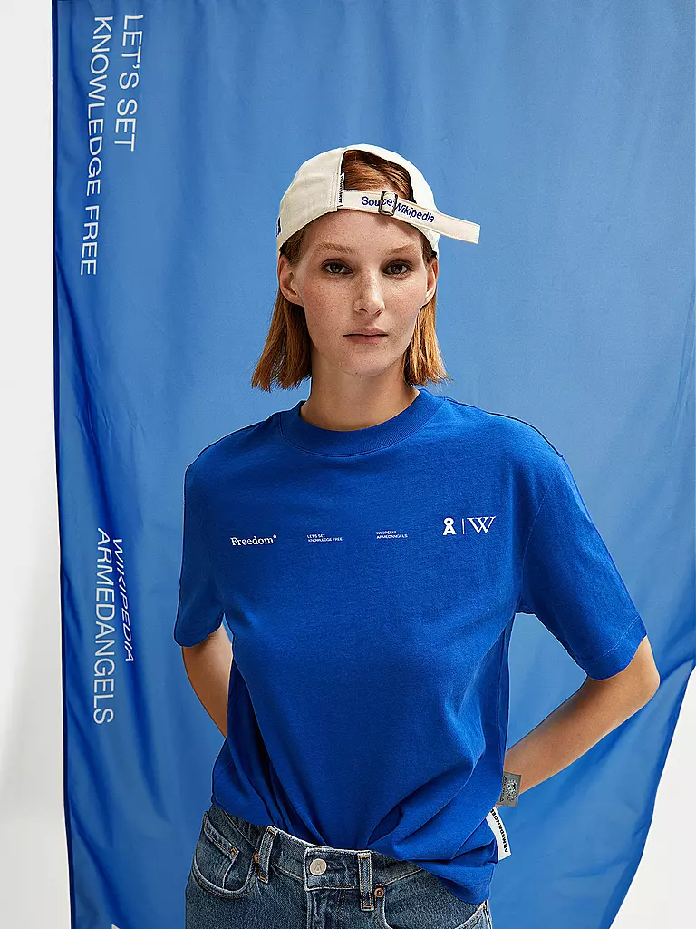 ARMEDANGELS | T-Shirt TARJAA WIKIPEDIA | blau