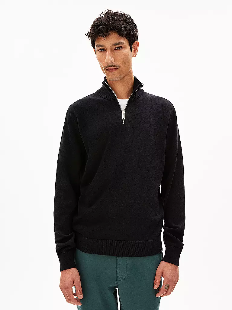 ARMEDANGELS | Troyer Pullover FAABES | schwarz