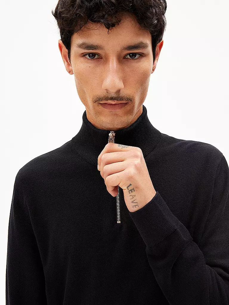 ARMEDANGELS | Troyer Pullover FAABES | schwarz