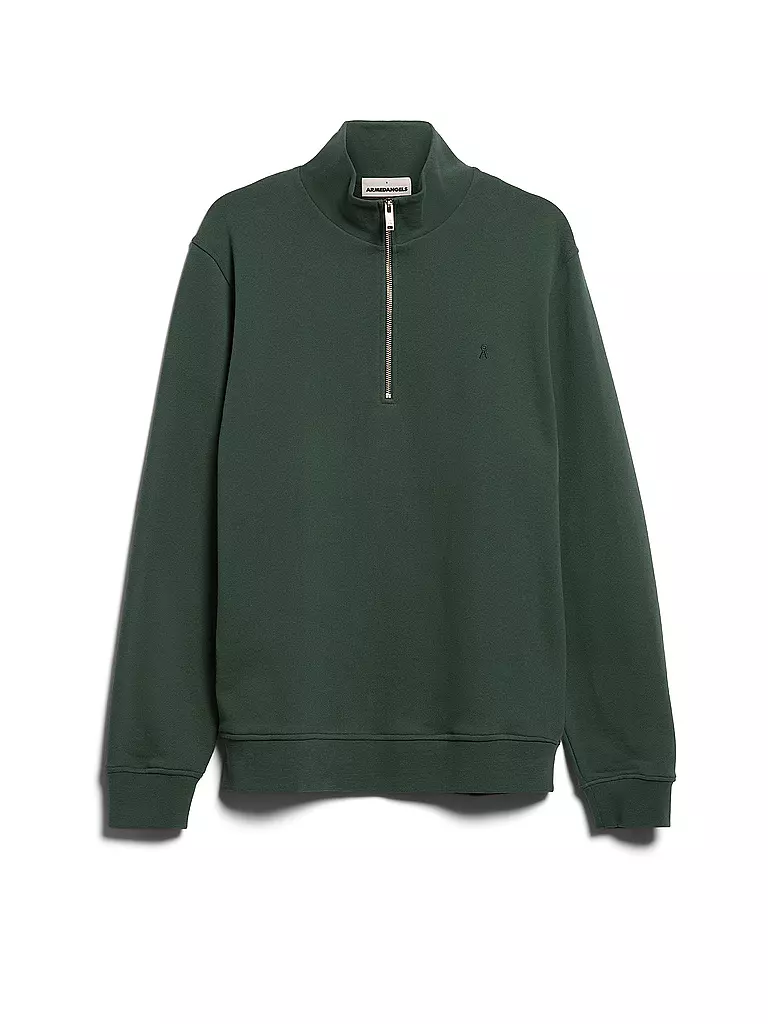 ARMEDANGELS | Troyer Pullover WAARLO COMFORT | dunkelgrün
