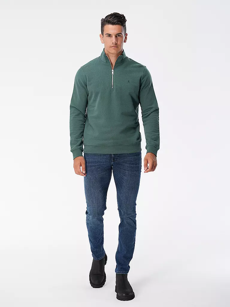 ARMEDANGELS | Troyer Pullover WAARLO COMFORT | dunkelgrün