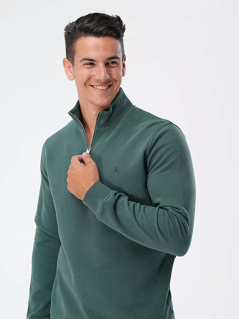 ARMEDANGELS | Troyer Pullover WAARLO COMFORT | dunkelgrün