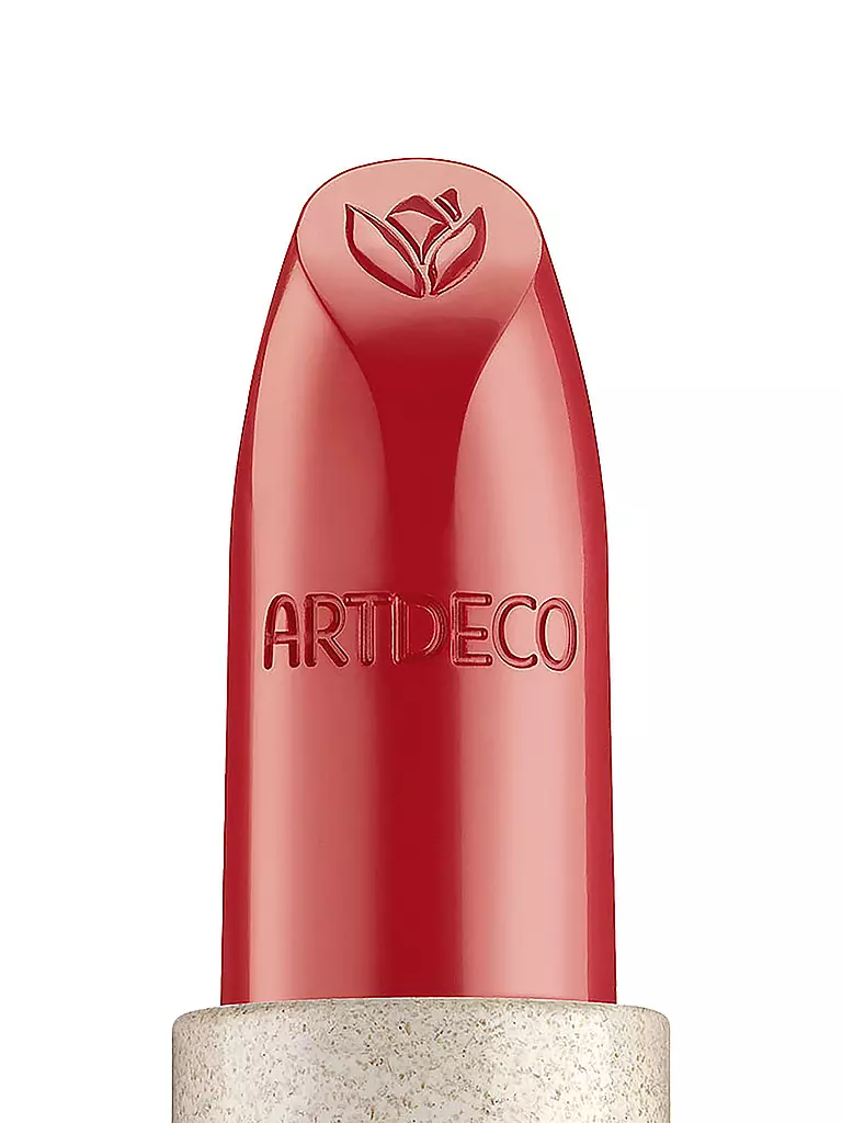 ARTDECO GREEN COUTURE | Lippenstift - Natural Cream Lipstick ( 607 Red Tulip )  | rot