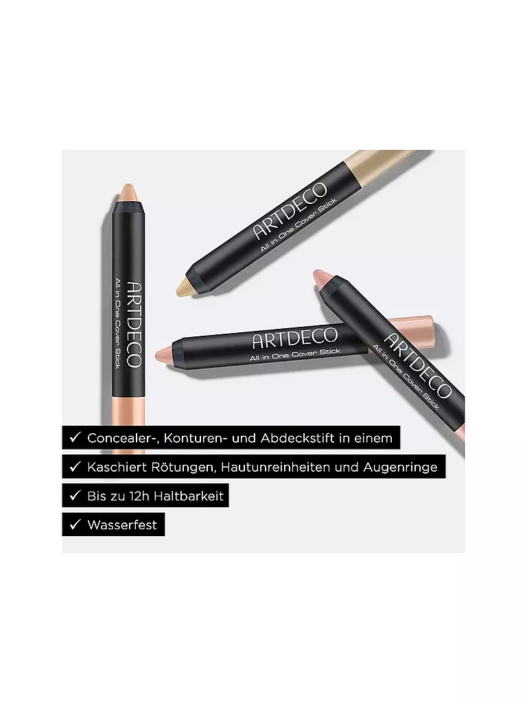 ARTDECO | Concealer - All In Cover Stick (1 Fair Vanilla / Yellow) | hellbraun