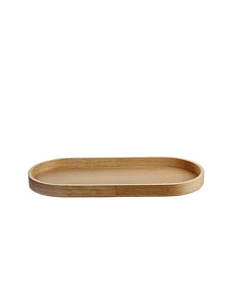 ASA SELECTION | Holzblatte oval 35,5x16,5cm Eiche Braun