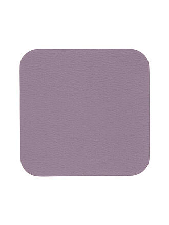 ASA SELECTION | Glasuntersetzter 4er Set Lederoptik 10x10cm Lavande 